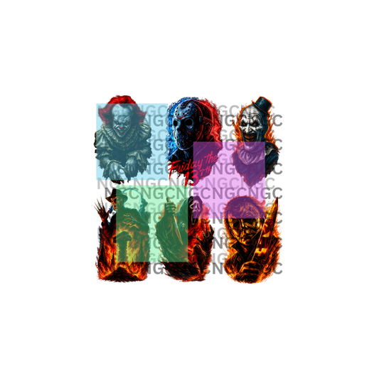 10x10 horror guys in color