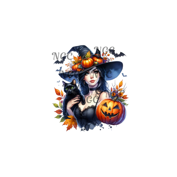 single decal halloween witch
