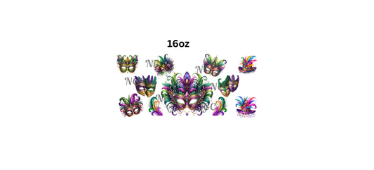 16oz mardi gras masks