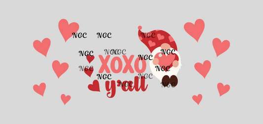 16 oz wrap valentine XoXo yall