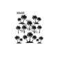 10x10 palm trees black