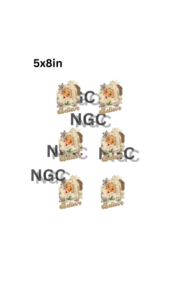 A5 leopard hat santa