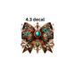 decal western bow with gemstones