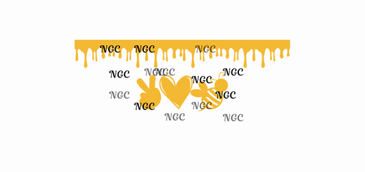 16 oz wrap peace love bee