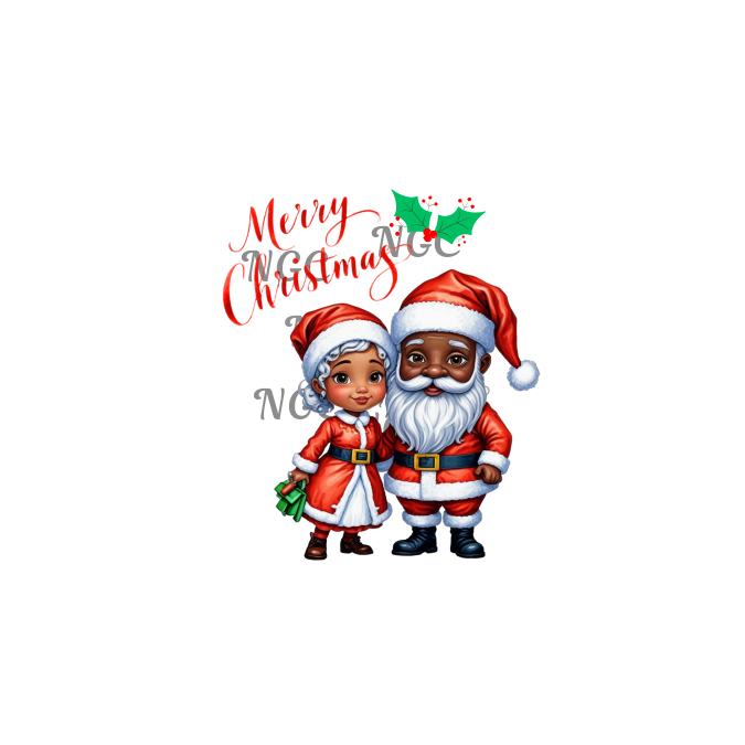 decal mr & mrs clause christmas