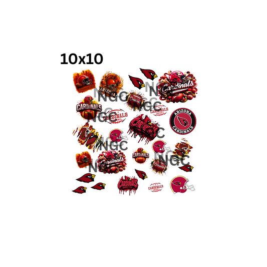 10x10 arizona cardinals