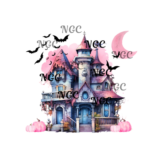 single decal pink halloween