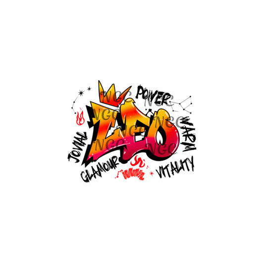 decal graffiti zodiac leo