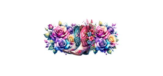 16 oz wrap boots & roses