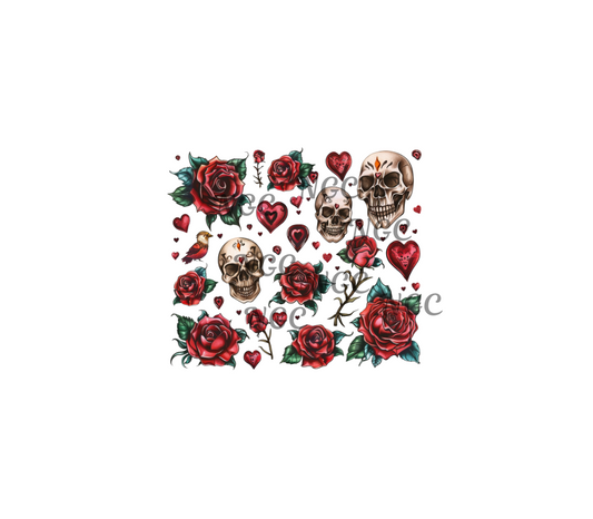 20oz skulls & roses