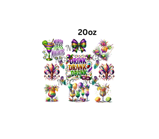 20oz mardi gras drinks