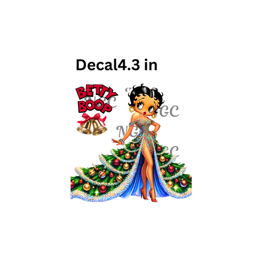 decal christmas betty boop