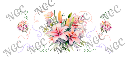 16oz wrap Lily lillies