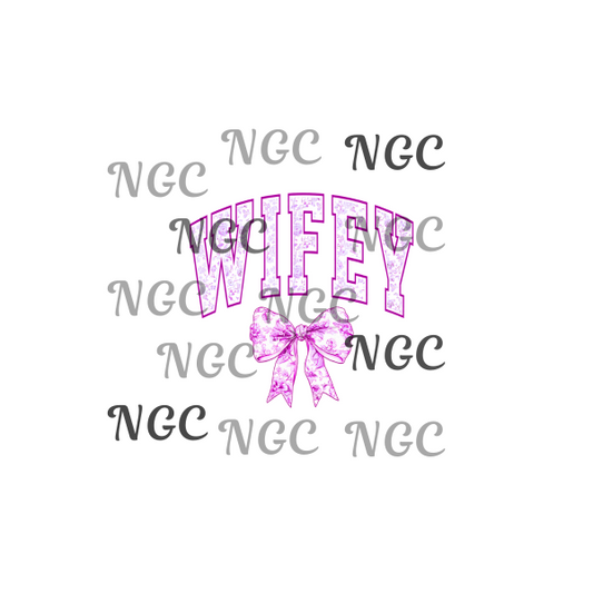 single decal wifey pink