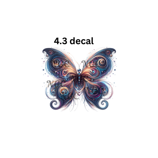 decal whimsical butterfly