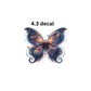 decal whimsical butterfly