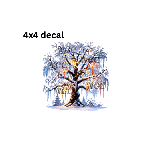 decal winter tree