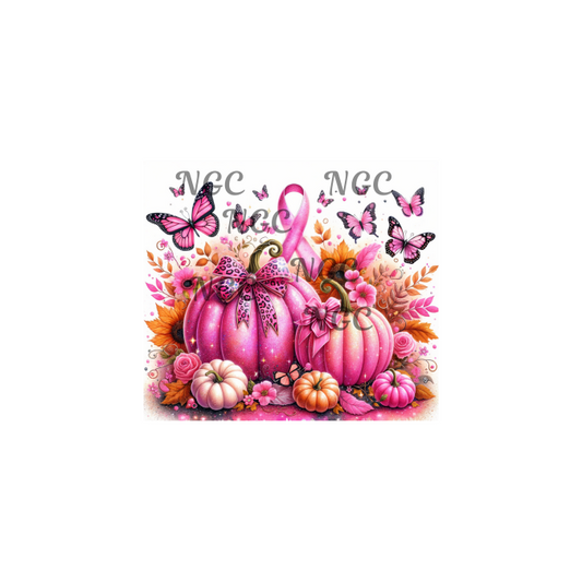 decal breast cancer with pumpkins