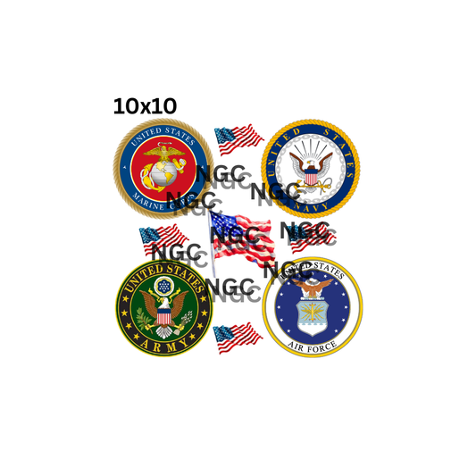10x10 military patches