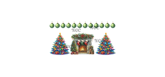 16oz christmas mantle and trees