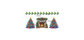 16oz christmas mantle and trees