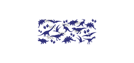 16 oz wrap blue dinosaurs