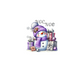 decal purple snowman1 christmas