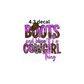 decal purple boots and bling its a cowgirl thing