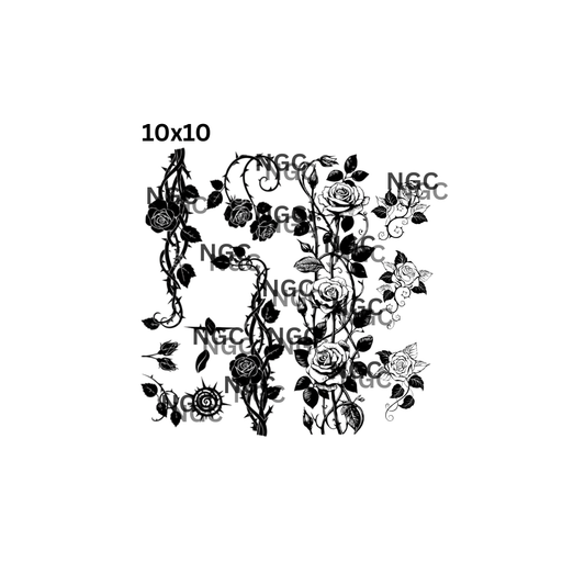 10x10 rose elements