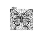 30oz tooled butterfly outline