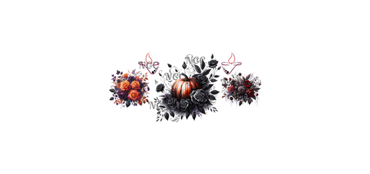 16oz halloween fall pumpkin with roses