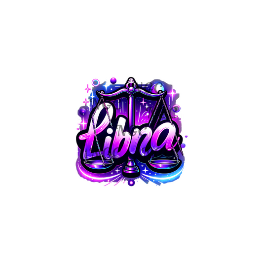 decal purple airbrush zodiac libra