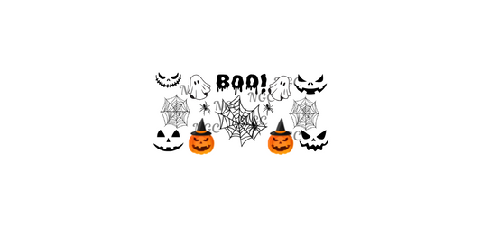 16oz halloween boo spider webs pumpkins