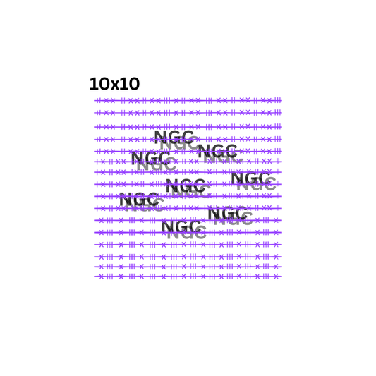 10x10 neon purple patchwork stitching