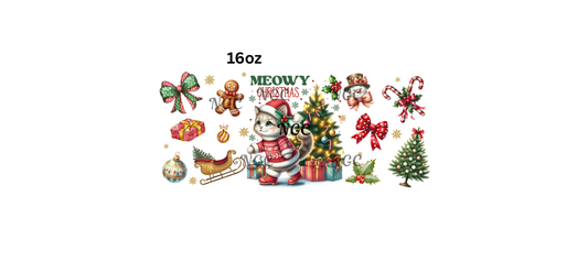 16oz kitty christmas