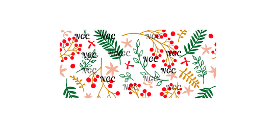 16 oz wrap christmas leaf elements