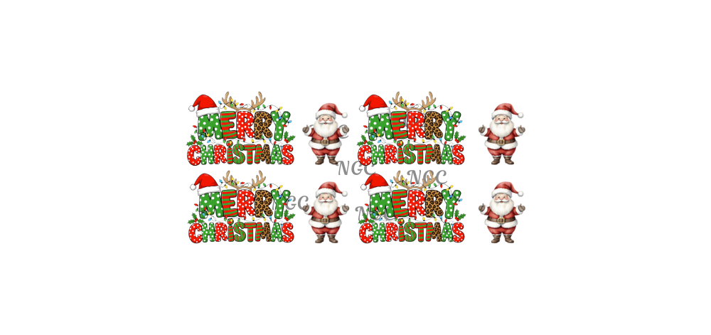16oz merry christmas with santa