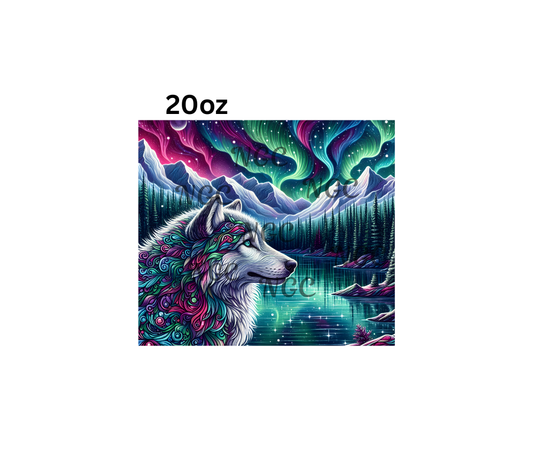 20oz northern lights wolf