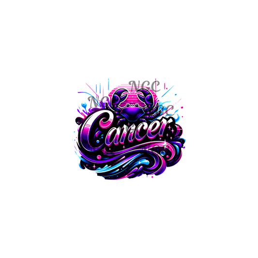 decal purple airbrush zodiac cancer