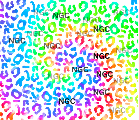 single decal Rainbow Leopard Print