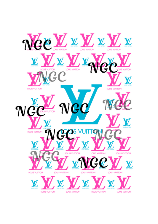 A5 Notebook LV pink & blue