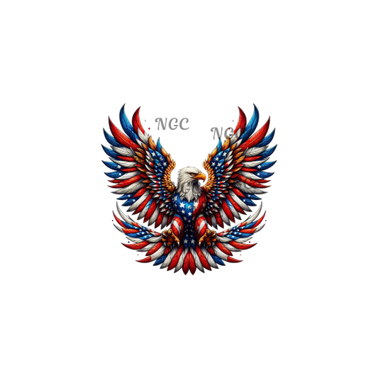 decal patriotic bald eagle