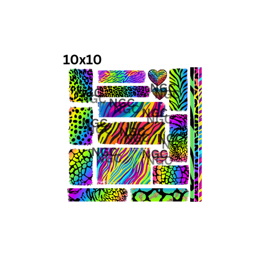 10x10 rainbow safari patchwork