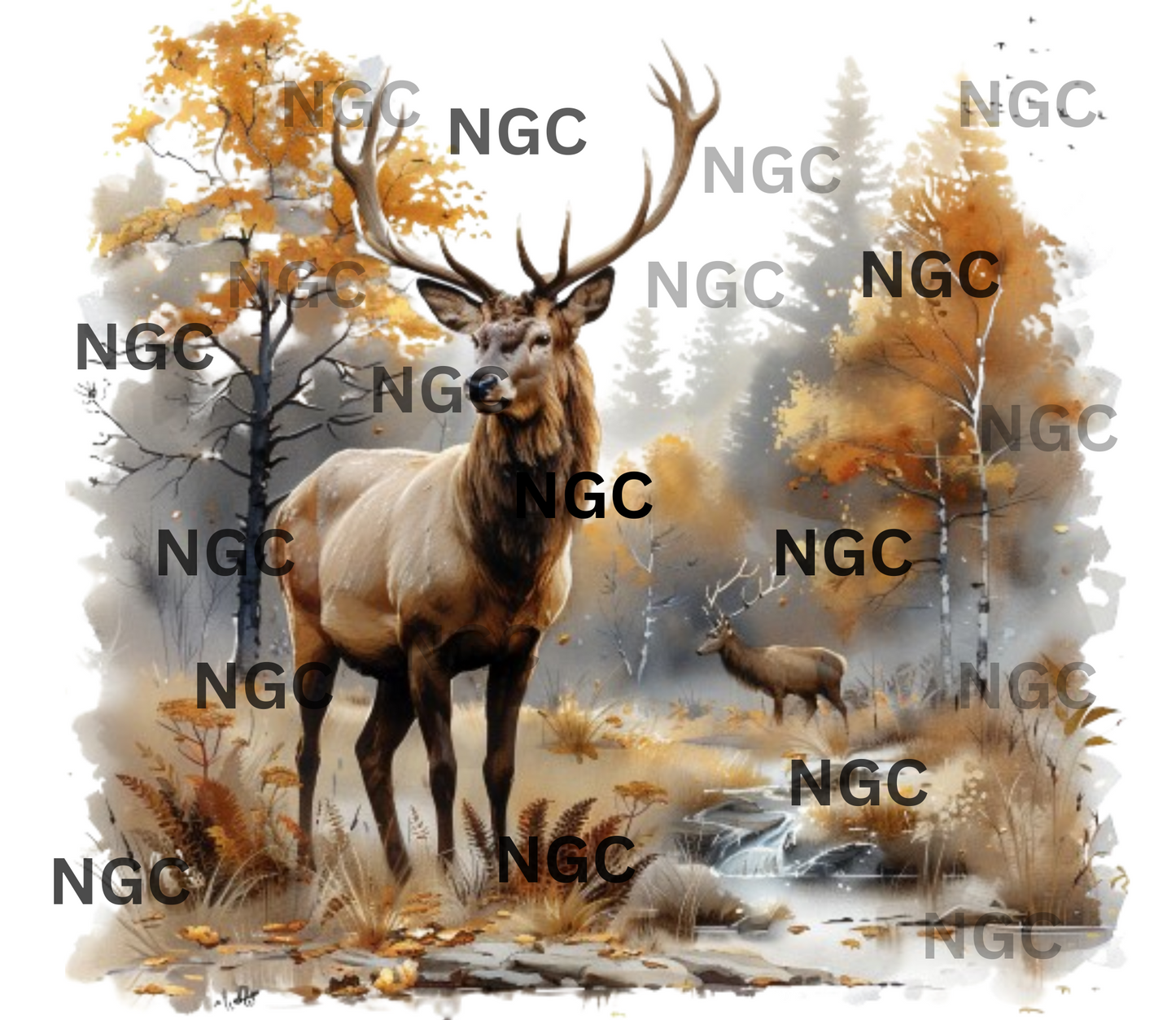 single decal deer