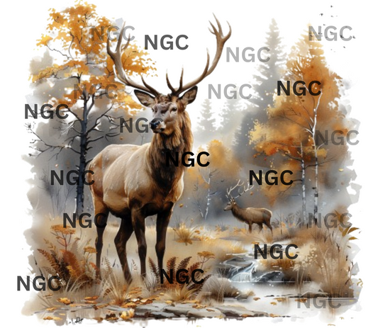 single decal deer