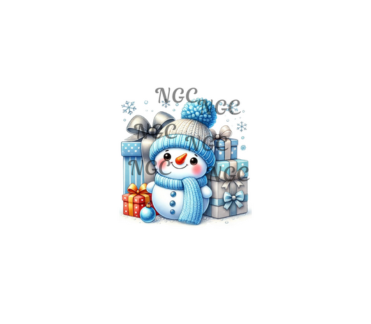 decal blue snowman2 christmas
