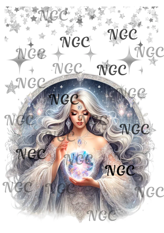 A5 Notebook silver crystal ball