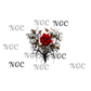 single decal red rose gothic