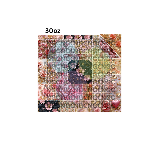 30oz roses patchwork pre cut