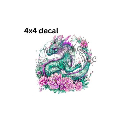 decal teal dragon